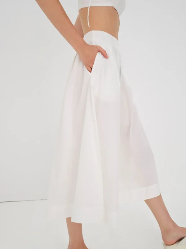 Sale For Love & Lemons Alexis Midi Skirt White