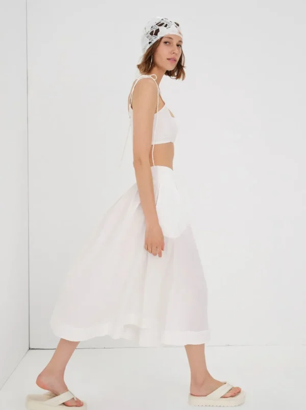 Sale For Love & Lemons Alexis Midi Skirt White