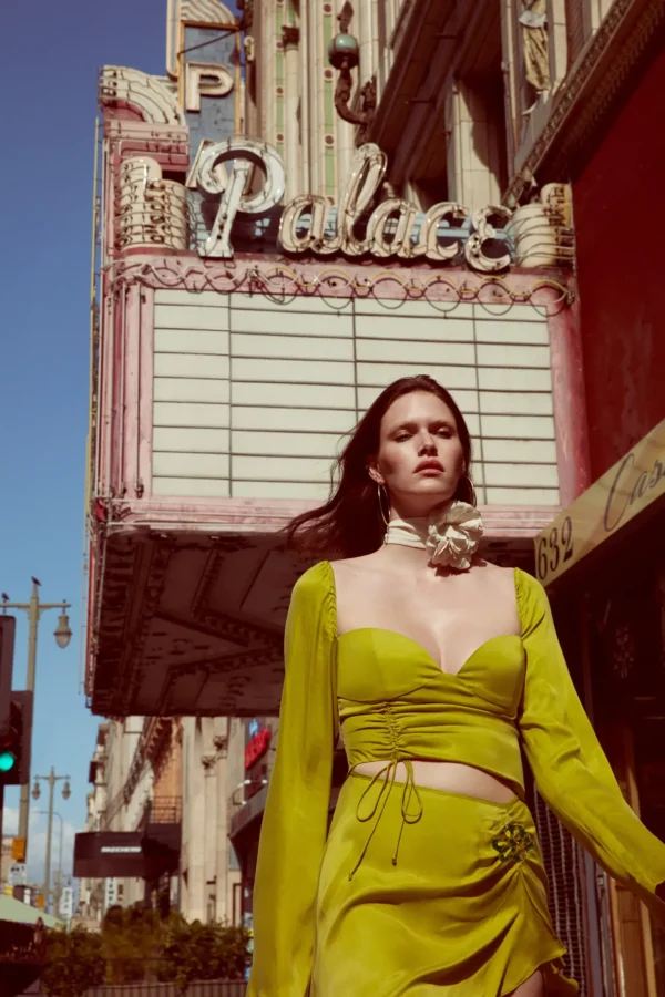 Clearance For Love & Lemons Allie Midi Dress Green