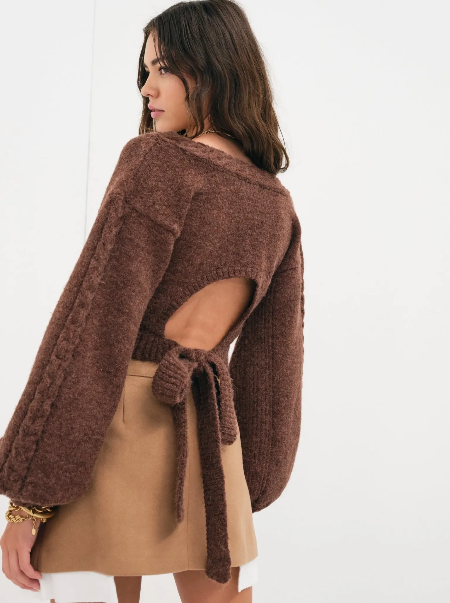 amelia_crop_sweater_1.webp Store For Love & Lemons Amelia Crop Sweater Neutral
