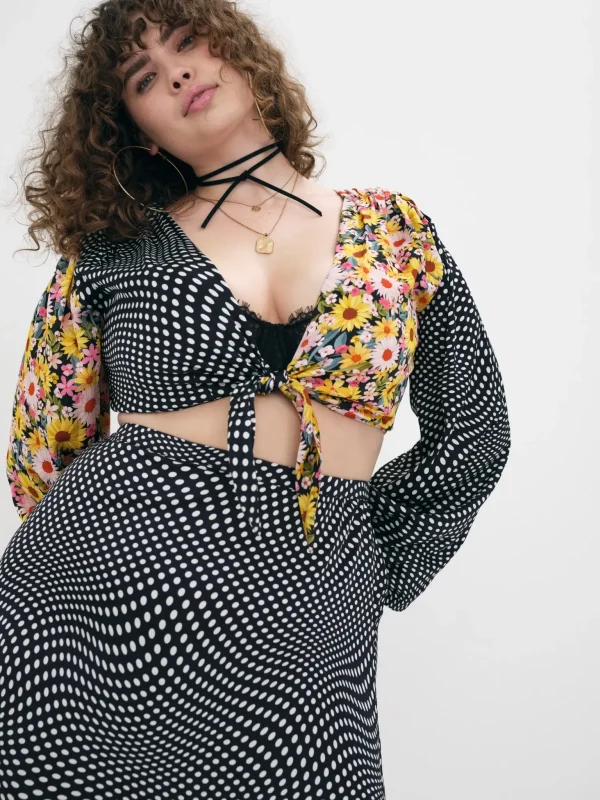 Best Sale For Love & Lemons Anya Crop Top Black
