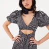 Store For Love & Lemons Anya Puff Sleeve Mini Dress Black