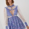 Sale For Love & Lemons April Mini Dress Purple