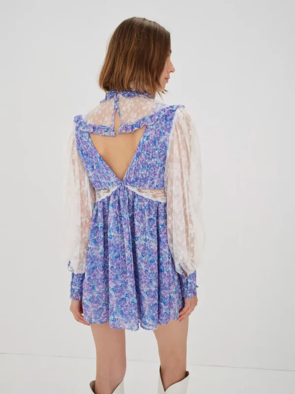Sale For Love & Lemons April Mini Dress Purple