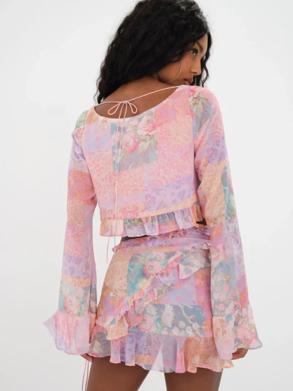 Fashion For Love & Lemons Arden Mini Skirt Multi