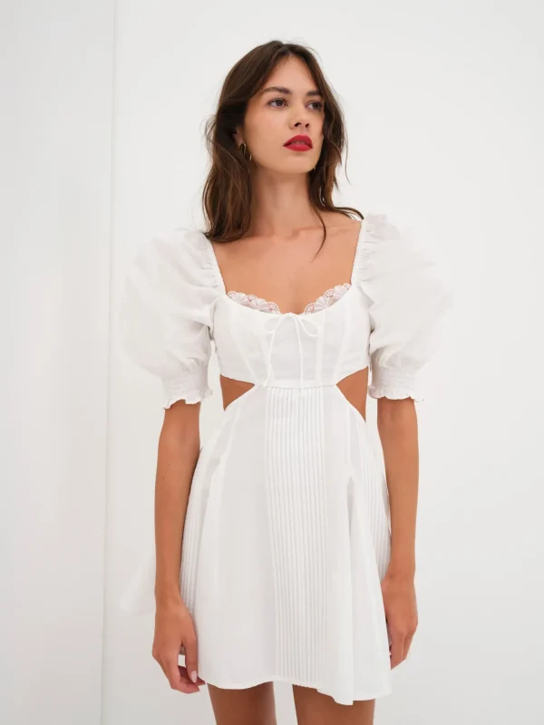 Discount For Love & Lemons Arya Mini Dress White