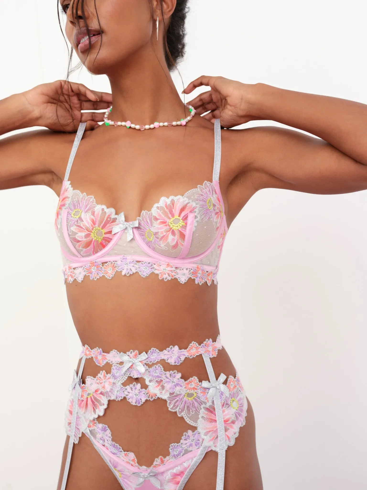 aster_embroidery_underwir_3.webp Store For Love & Lemons Aster Embroidery Underwire Bra Pink