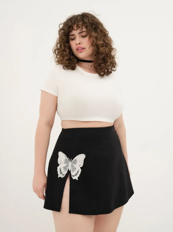 Outlet For Love & Lemons Auden Mini Skirt Black