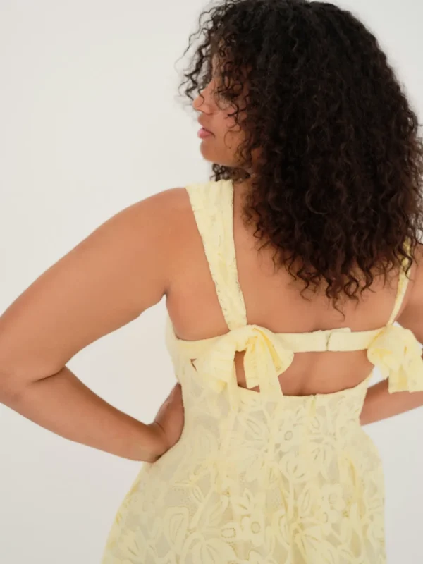 Shop For Love & Lemons August Mini Dress Yellow