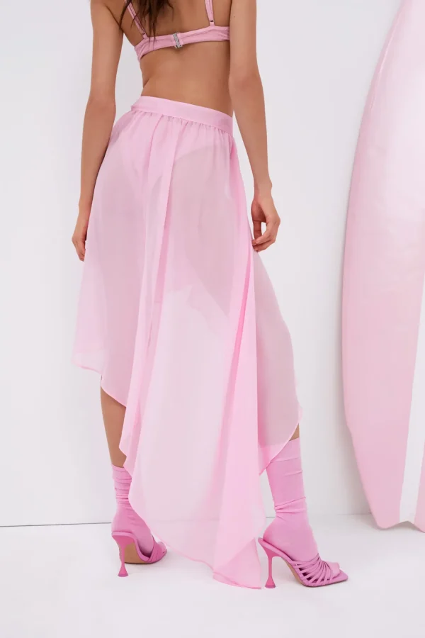 Hot For Love & Lemons Bailey Coverup Skirt Pink