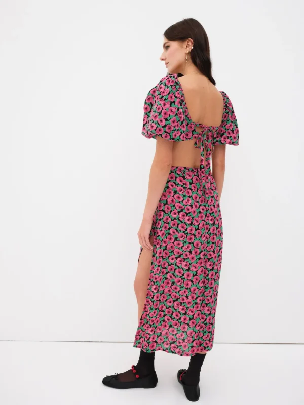 Store For Love & Lemons Barolo Midi Skirt Red