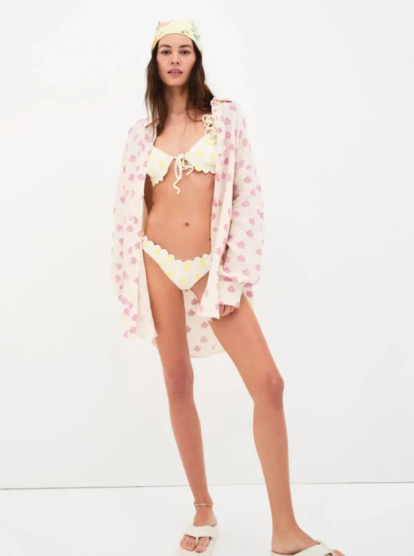 Sale For Love & Lemons Bay Oversized Shirt Pink