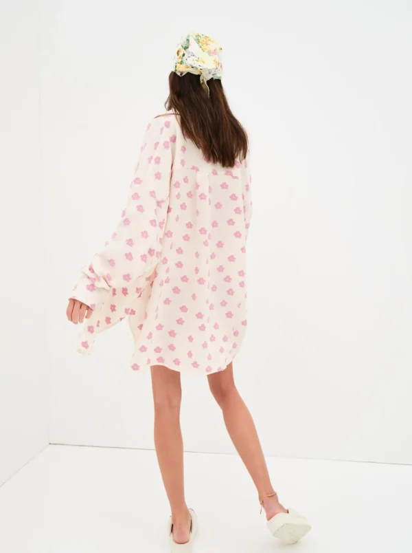 Sale For Love & Lemons Bay Oversized Shirt Pink