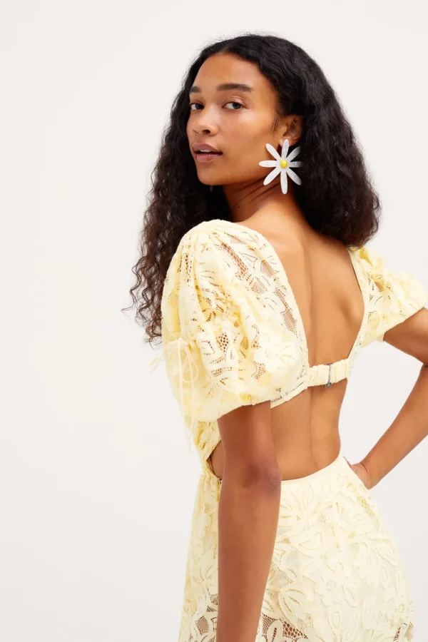 Best Sale For Love & Lemons Bea Maxi Dress Yellow
