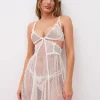 Hot For Love & Lemons Beaming Butterfly Applique Slip White
