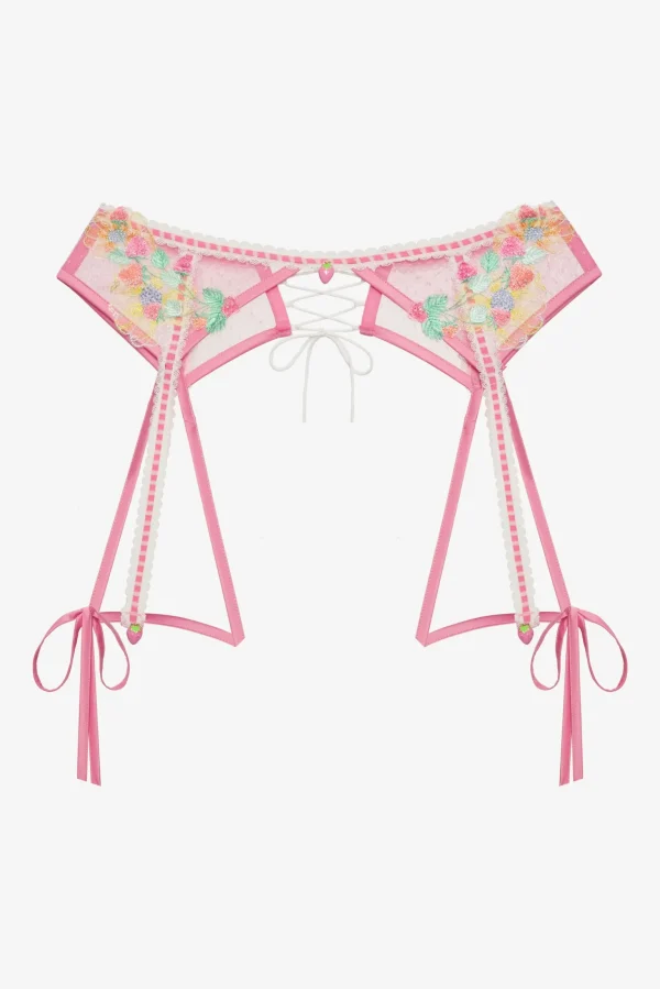 Clearance For Love & Lemons Berry Patch Garter Pink