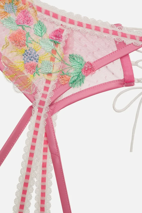 Clearance For Love & Lemons Berry Patch Garter Pink
