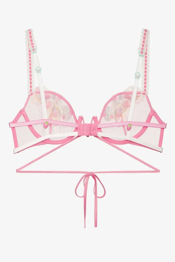 Cheap For Love & Lemons Berry Patch Underwire Bra Pink