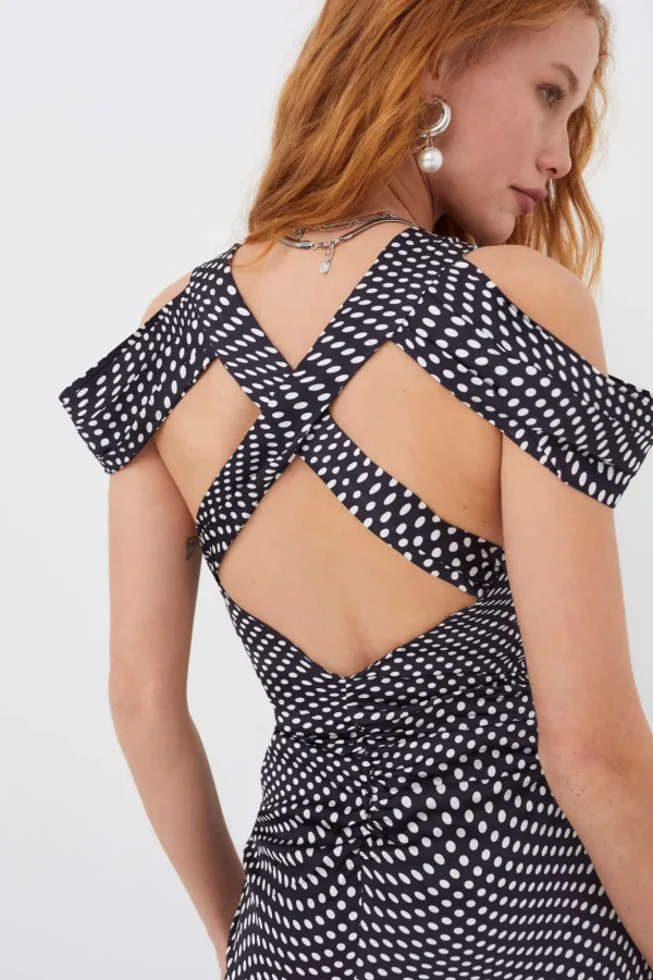 Store For Love & Lemons Beth Midi Dress Black