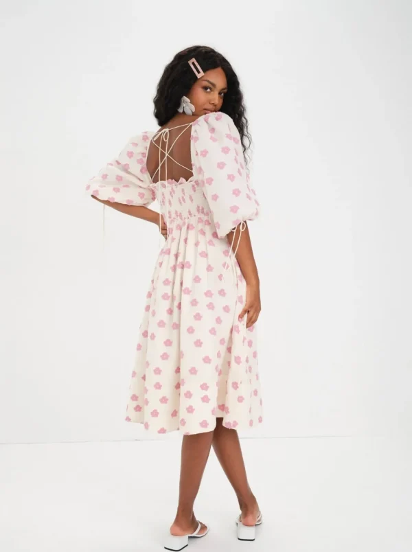 Sale For Love & Lemons Blakely Midi Dress Pink