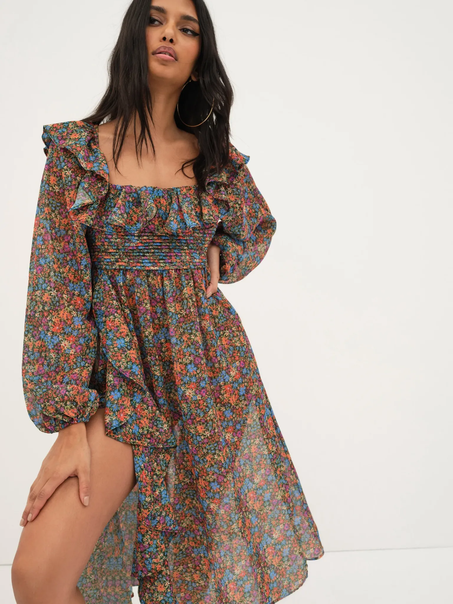 brittany_midi_dress_0.webp Fashion For Love & Lemons Brittany Midi Dress Blue