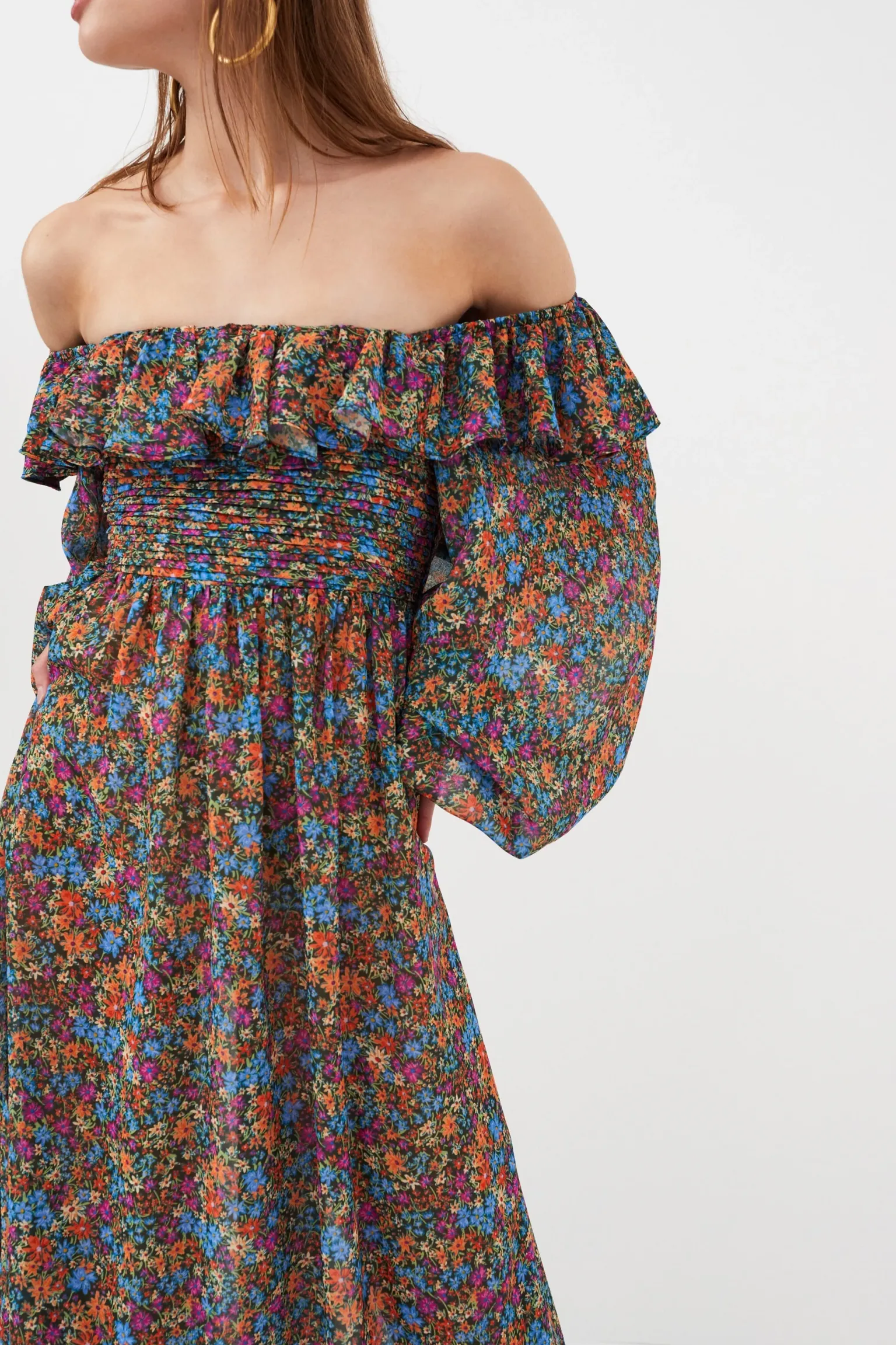 brittany_midi_dress_1.webp Fashion For Love & Lemons Brittany Midi Dress Blue