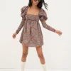 Discount For Love & Lemons Brittany Mini Dress Blue