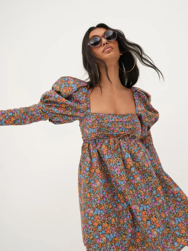 Discount For Love & Lemons Brittany Mini Dress Blue