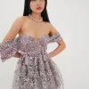 Best For Love & Lemons Brynne Mini Dress Purple