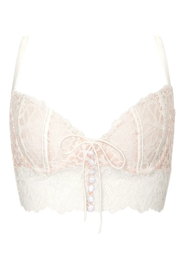 Best For Love & Lemons Butterfly Lace Underwire Bra White