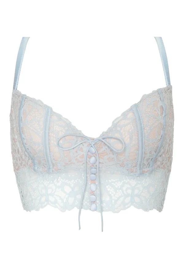 Online For Love & Lemons Butterfly Lace Underwire Bra Blue