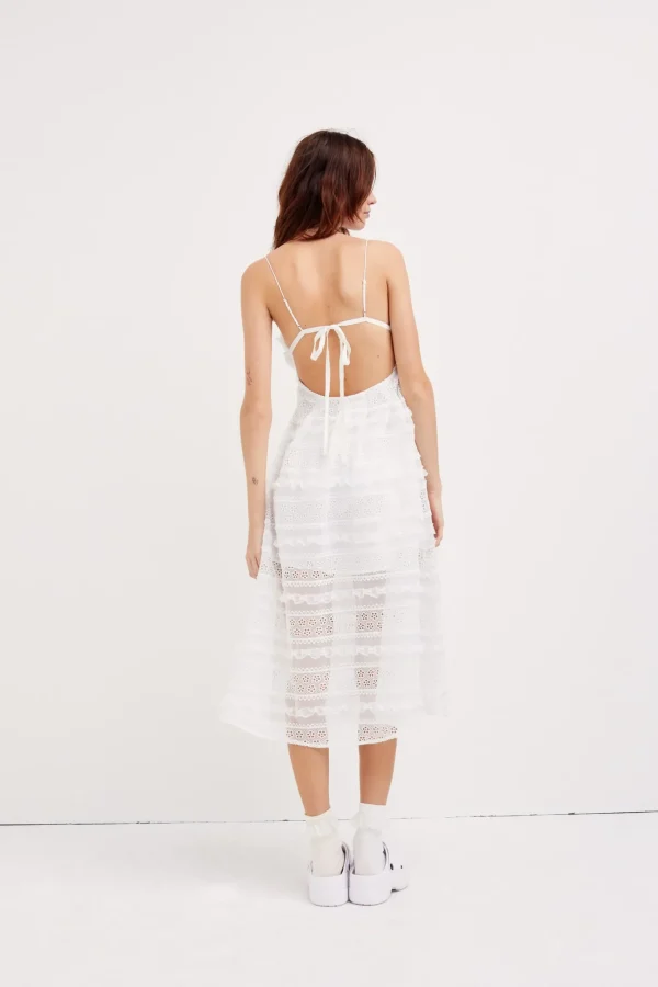 Best Sale For Love & Lemons Cameron Midi Dress White