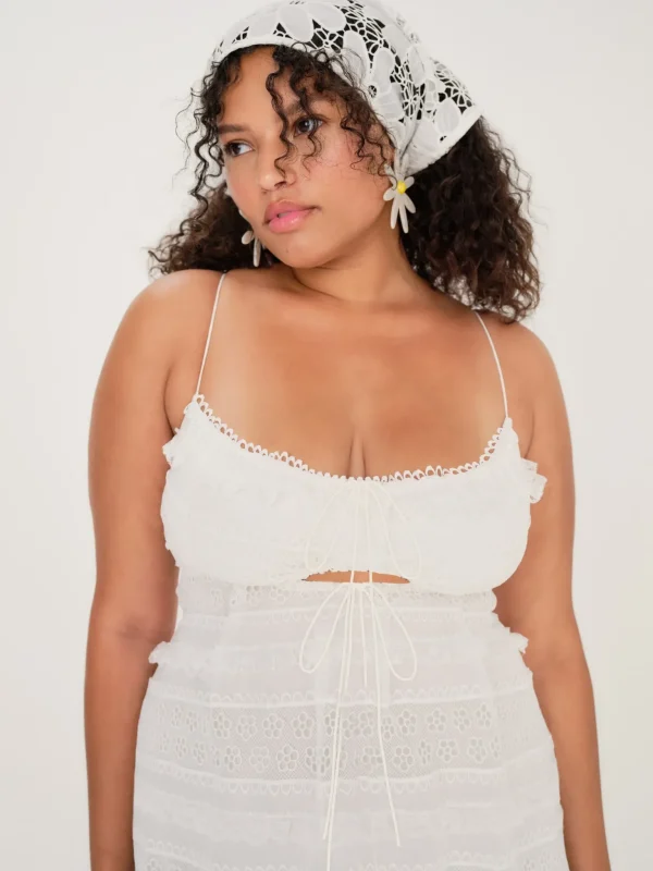 Best Sale For Love & Lemons Cameron Midi Dress White