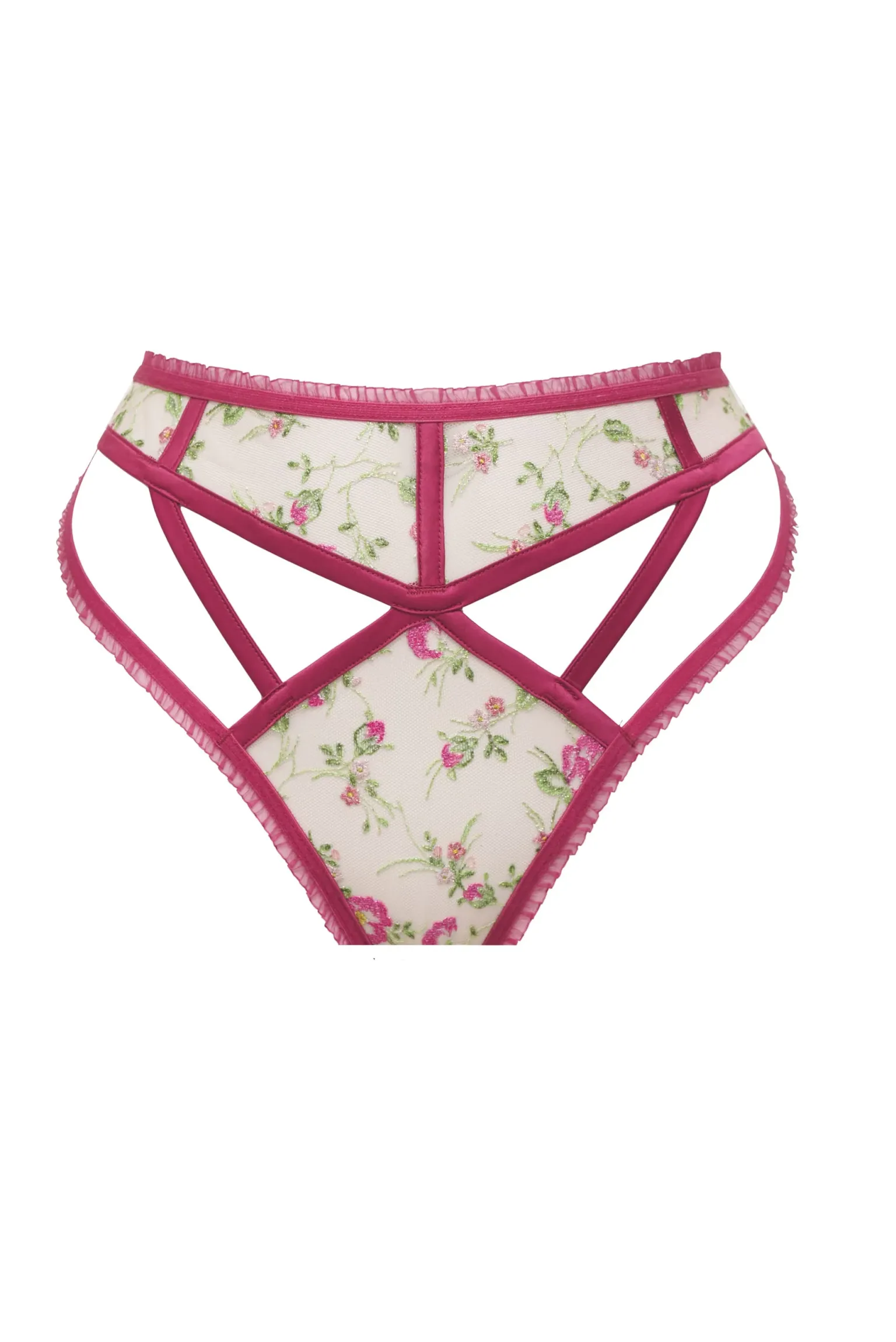camila_highwaist_cheeky_p_5.webp Clearance For Love & Lemons Camila High-Waist Cheeky Panty Red