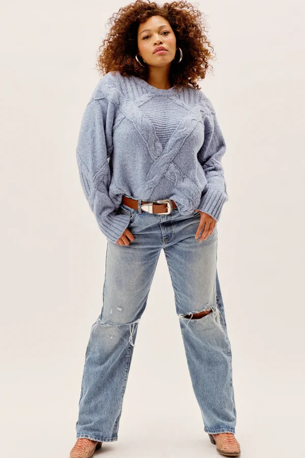 Cheap For Love & Lemons Carly Sweater Blue