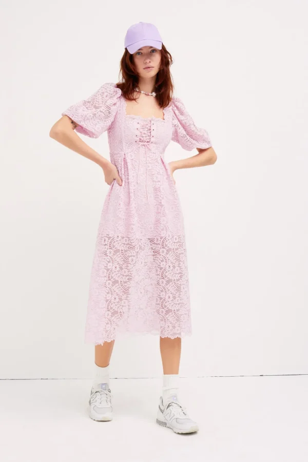 Best For Love & Lemons Carmela Midi Dress Purple