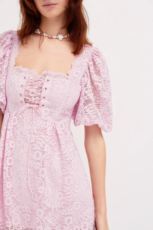 Best For Love & Lemons Carmela Midi Dress Purple