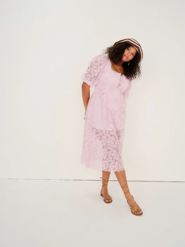 Best For Love & Lemons Carmela Midi Dress Purple