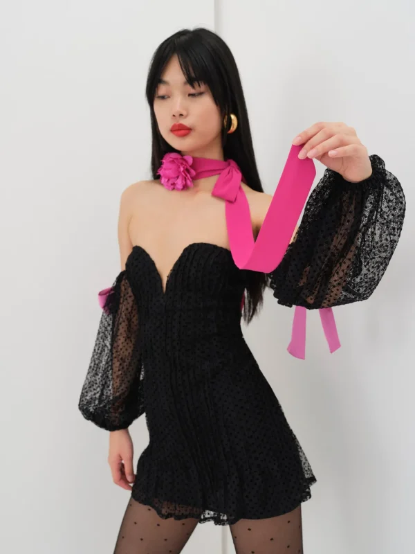 Hot For Love & Lemons Carolyn Mini Dress Black