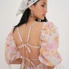 Clearance For Love & Lemons Carrie Midi Dress Pink