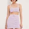 Clearance For Love & Lemons Charlotte Mini Skirt Purple