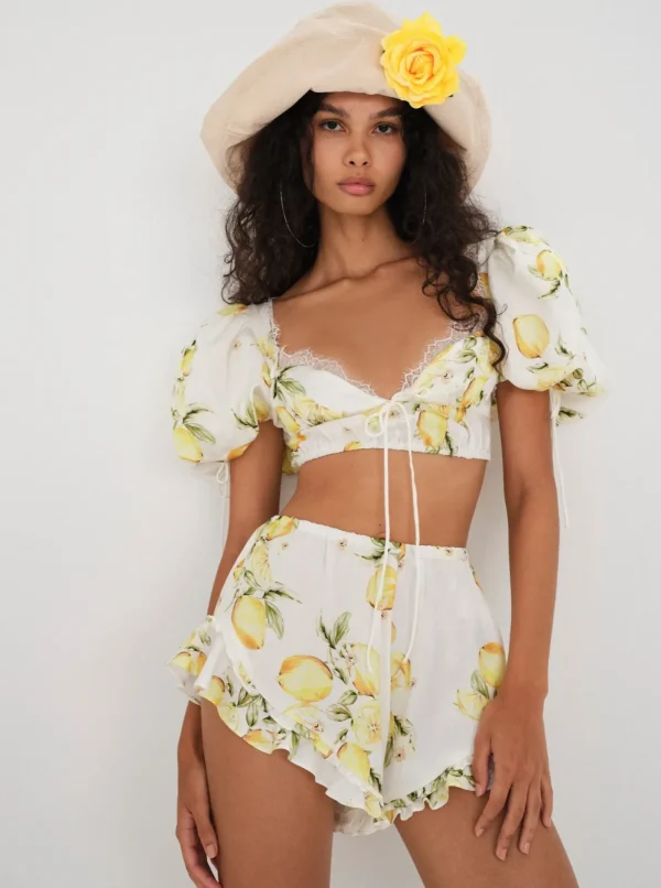 Best Sale For Love & Lemons Cheryl Short Yellow