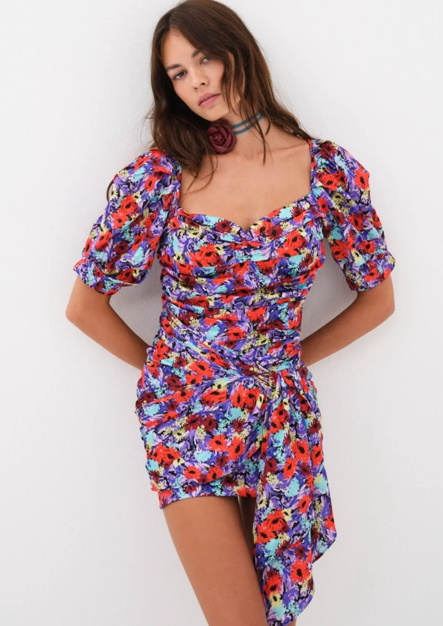 chiara_puff_sleeve_mini_d_0.webp New For Love & Lemons Chiara Puff Sleeve Mini Dress Purple