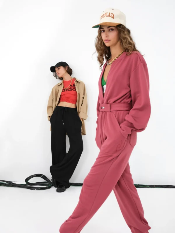 New For Love & Lemons Cinched Jumpsuit Red
