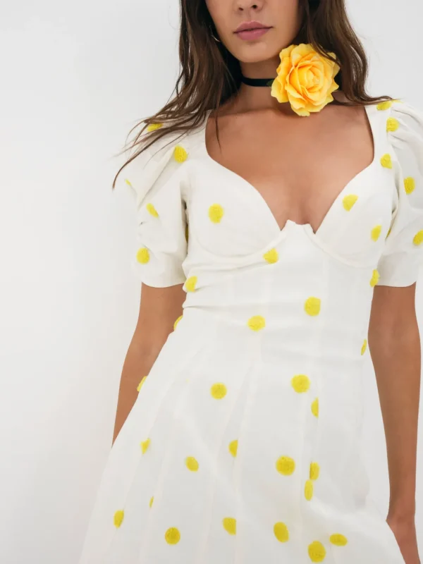 Clearance For Love & Lemons Claude Mini Dress White