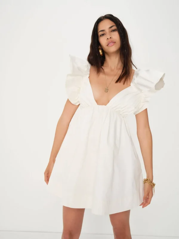 Flash Sale For Love & Lemons Clementine Mini Dress White
