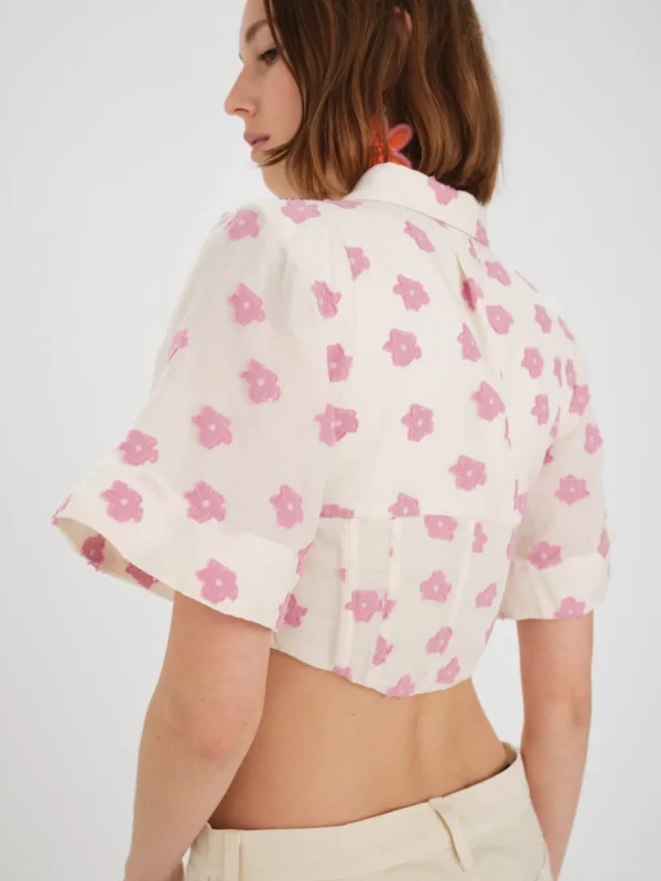 New For Love & Lemons Clover Top Pink
