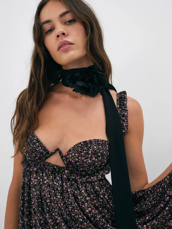 Best Sale For Love & Lemons Colleen Mini Dress Black