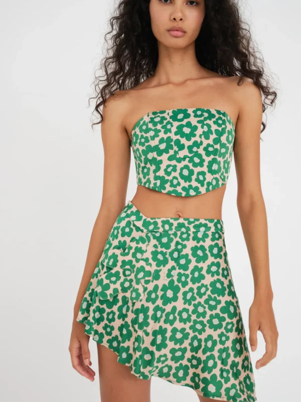 Sale For Love & Lemons Cooper Crop Top Green