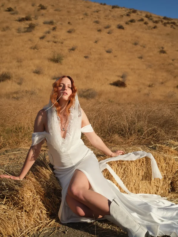 Cheap For Love & Lemons Cora Bridal Gown White